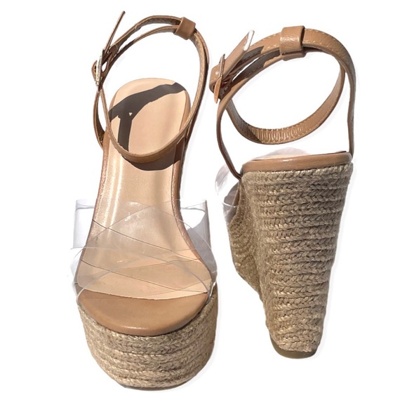 Clear Platform Wedge Espadrille Heel - Picture 5 of 9